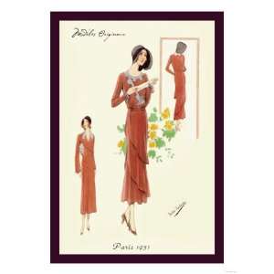 Dainty Fashions in Red Giclee Poster Print, 12x16 