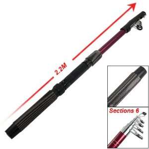   Red Shell 2.2M 6 Sections Telescopic Fish Rod