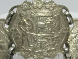 Silver Plated Bracelet of Don Quixote and Sancho Panz  