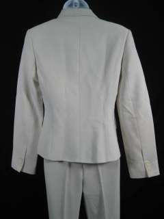 FORUM Cream Blazer Jacket Pant Suit Outfit Set Sz 38  
