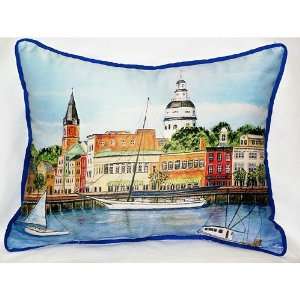  Betsy Drake HJ728 Annapolis City Dock Art Only Pillow 15 