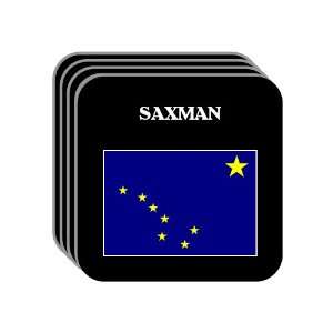  US State Flag   SAXMAN, Alaska (AK) Set of 4 Mini Mousepad 