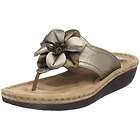 CLARKS Womens LATIN SAMBA Flower Design Leather Sandals Flip Flops 