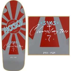  Sims Hosoi Signed Ltd Deck 10x30 Silver Red Skateboard Decks 