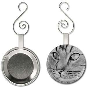  CAT EYES Pencil Sketch Art 2.25 inch Button Style Hanging 
