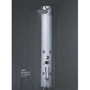 Shower Panel Tower System with 4 Massage Jets (Silver Aluminum, Model 