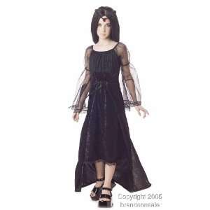  Childs Black Gothic Princess Halloween Costume (Size 