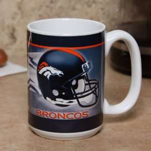  Denver Broncos 15oz. Helmet Sublimated Mug Sports 