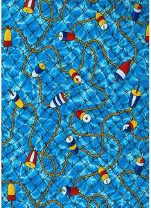 FISHING NET ROPE FLOATS WATER~ Cotton Quilt Fabric  