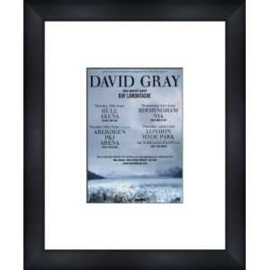 DAVID GRAY UK Tour 2006   Custom Framed Original Ad   Framed Music 