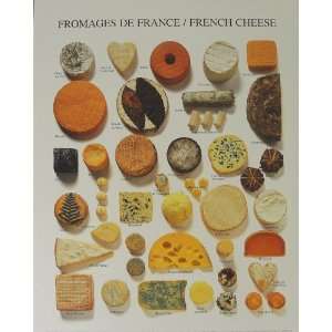 Fromages de France   French Cheese Oversize Postcard