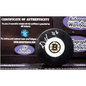 David Krejci Autographed Hockey Puck (Boston Bruins) (7 to 10 days 