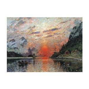  Fjord by Adelsteen Normann. size 26 inches width by 20 