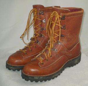 mens vintage Danner Gore Tex hunting boots pebble grain leather brown 