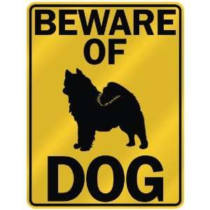  BEWARE OF  SAMOYED  PARKING SIGN DOG