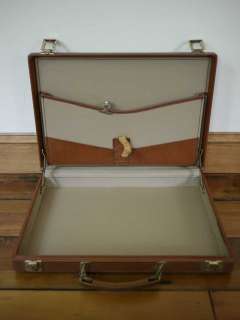 Vtg 70s Vegan Hard Shell Laptop Briefcase Suitcase  