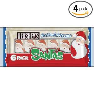Hersheys Holiday Cookies n Creme Santa Bars, 6 Pack, 7.2 Ounce 