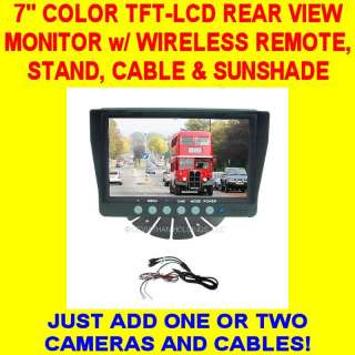 REAR VIEW BACK UP CAMERA MONITOR REVERSE SAFETY CAR PICKUP TRUCK RV 