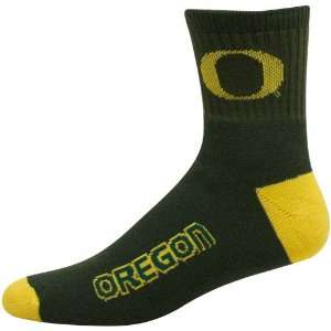 Oregon Ducks Green Dual Color Team Logo Crew Socks  Sports 