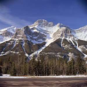 Snow Capped Mountains, Rockies, Near Banff National Park, Alberta 