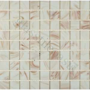  White Alder 3/4 x 3/4 White Gem Solid Glossy Glass Tile 