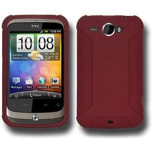   Skin Jelly Case Maroon Red For Htc Wildfire Anti Dust Avoid Scratches