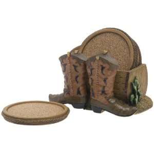 On the Ranch Western Resin and Cork Beverage Coaster, Set of 10 