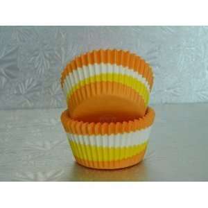  Orange Yellow White Swirl Cupcake Cups Baking Liners 35 