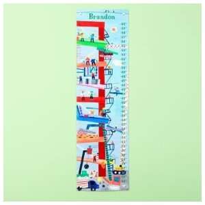   Growth Charts Kids Personalized Construction Growth Chart Home
