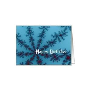  December Christmas Birthday   Snowflake Fractal Card 