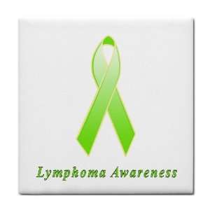  Lymphoma Awareness Ribbon Tile Trivet 