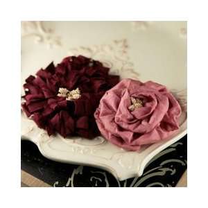  Dechire Silk Dupioni Flowers 2/Pkg Dorea Arts, Crafts 