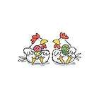 PENNY BLACK RUBBER STAMP CHICKENS FUNNY EASTER EGGS
