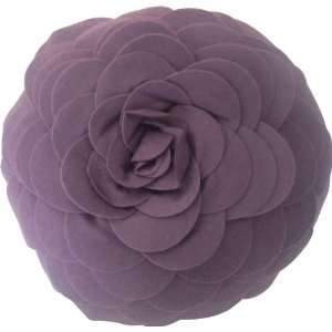   Purple Flower Rose Decorative Accent Bed Sofa Pillow