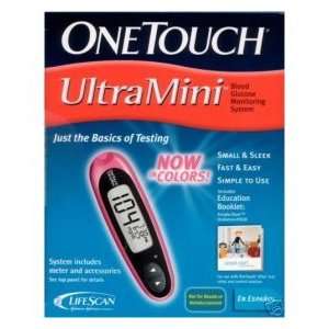   PINK GLOW* Diabetes OneTouch UltraMini Blood Glucose Monitoring System