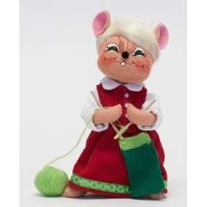  Annalee Mobilitee Doll Christmas Knitting Mouse 8 