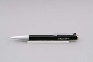 RARE Montblanc lever ballpoint pen black silver advert pen  