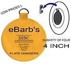 Four 4 Inch Invisible English Plate Hanger Discs EBARB