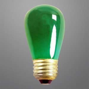  S14 11 WATTS CERAMIC GREEN INDUSTRIAL GRADE LIGHT BULB 