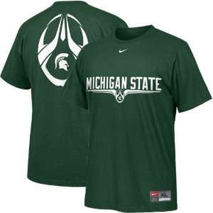  Nike Michigan State Spartans Green Team Issue T shirt 