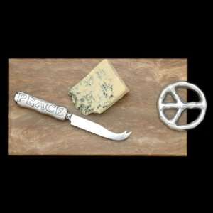 Arthur Court Peace Cheese Set with 12 x 6 Onyx  Kitchen 