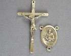 Lot 24 Crucifixes Centers Rosary Italian Rosaries Parts Supplies 