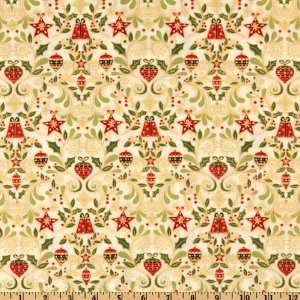   Christmas Foliage Cream Fabric By The Yard Arts, Crafts & Sewing