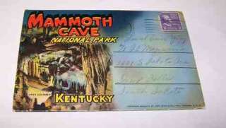 Vintage Foldout Postcard MAMMOTH CAVE Kentucky  