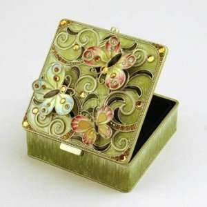  Ashleigh Manor 4 by 4 Inch Butterfly Box with Mirror 