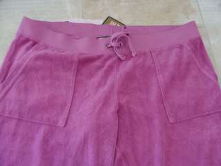 NEW JUICY COUTURE SNAP POCKET FLARE TERRY PANTS XL  