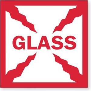  Glass (with cracks) Coated Paper Label, 4 x 4 Office 