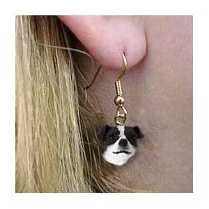  Jack Russell Terrier Black & White w/Smooth Coat Earrings 