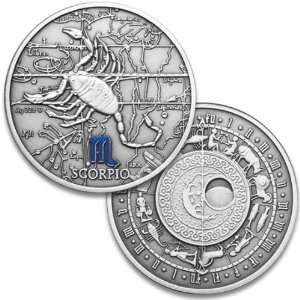   Silver Zodiac Medal   Scorpio, Oct 23   Nov 21 Patio, Lawn & Garden