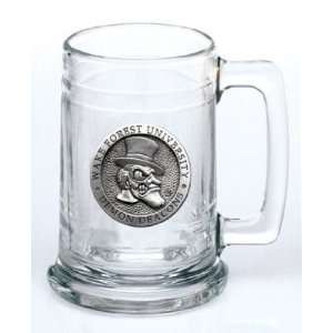  Wake Forest Demon Deacons Glass Stein (Beverage Mug) 15 oz 